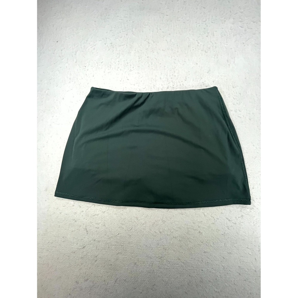 Garage‎ Active Micro Mini Skirt Womens Medium Dark Green Nylon Stretch Athletic
